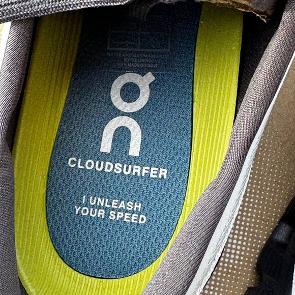 On Cloud Cloudsurfer Men’s Sneakers in Gray – Size 10 - Picture 2 of 7